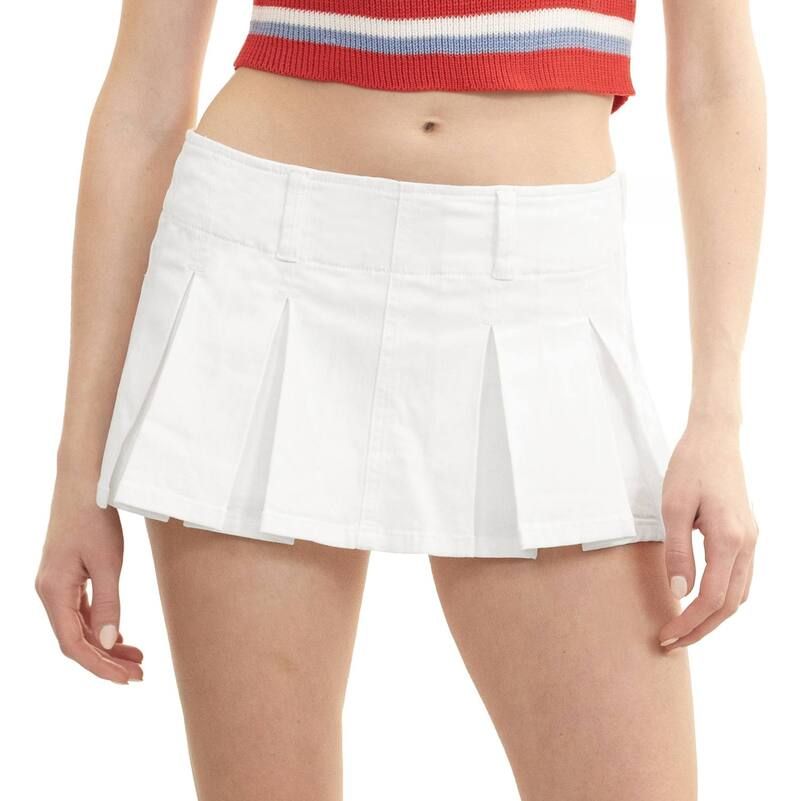マッデンガール レディース ボトムスカート プリーツ ミニ Juniors madden girl Mini Pleated Skort White ホワイト