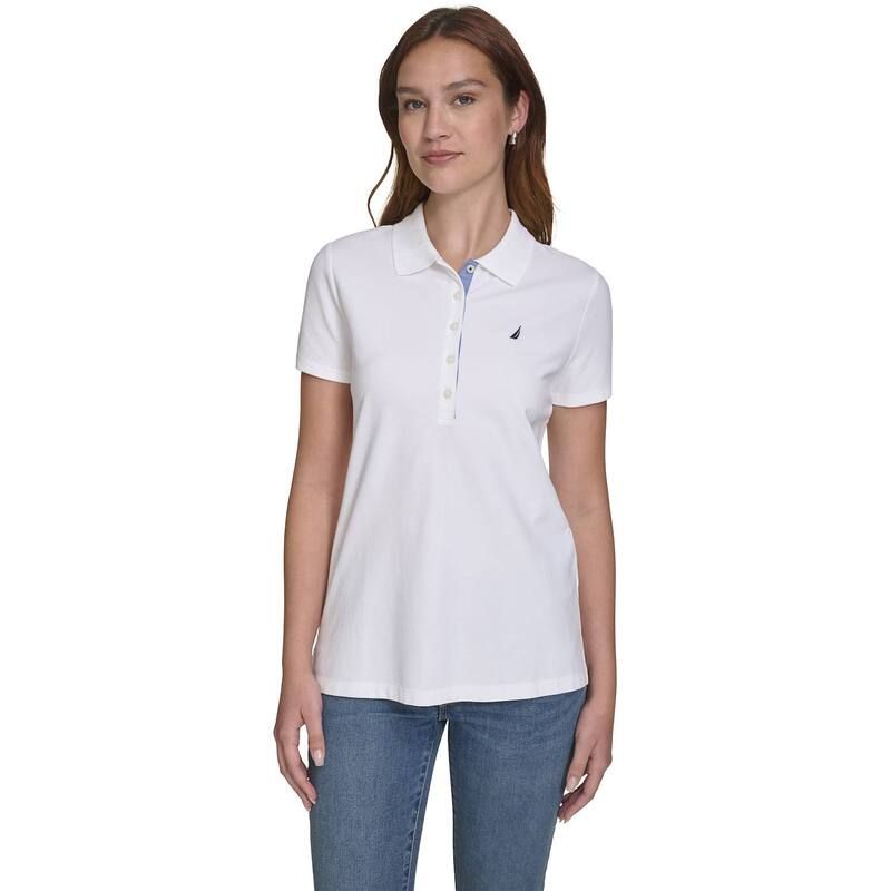 ナウティカ レディース トップス Tシャツ ポロシャツ Womens Nautica Daisy Short Sleeve Polo Bright White ホワイト