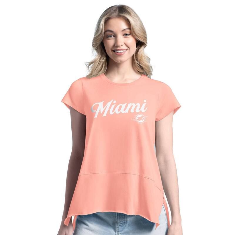 マルガリータビル レディース トップス Tシャツ Womens Margaritaville Pink Miami Dolphins Gametime Is Paradise TShirt Dol Pink ピンク