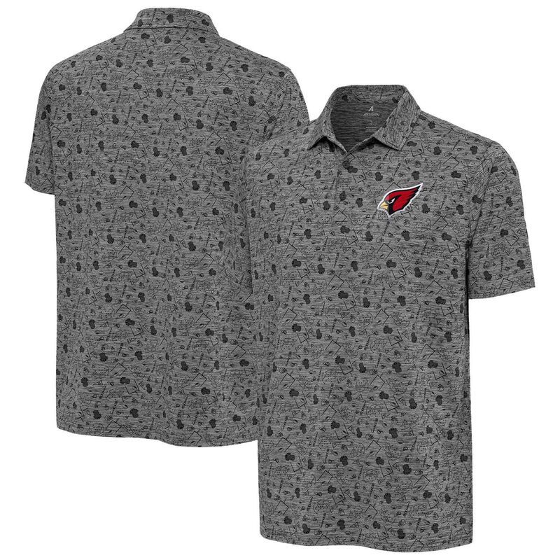 アンティグア メンズ トップス Tシャツ ポロシャツ Mens Antigua Heather Black Arizona Cardinals Relentless Polo Acr Charco ブラック