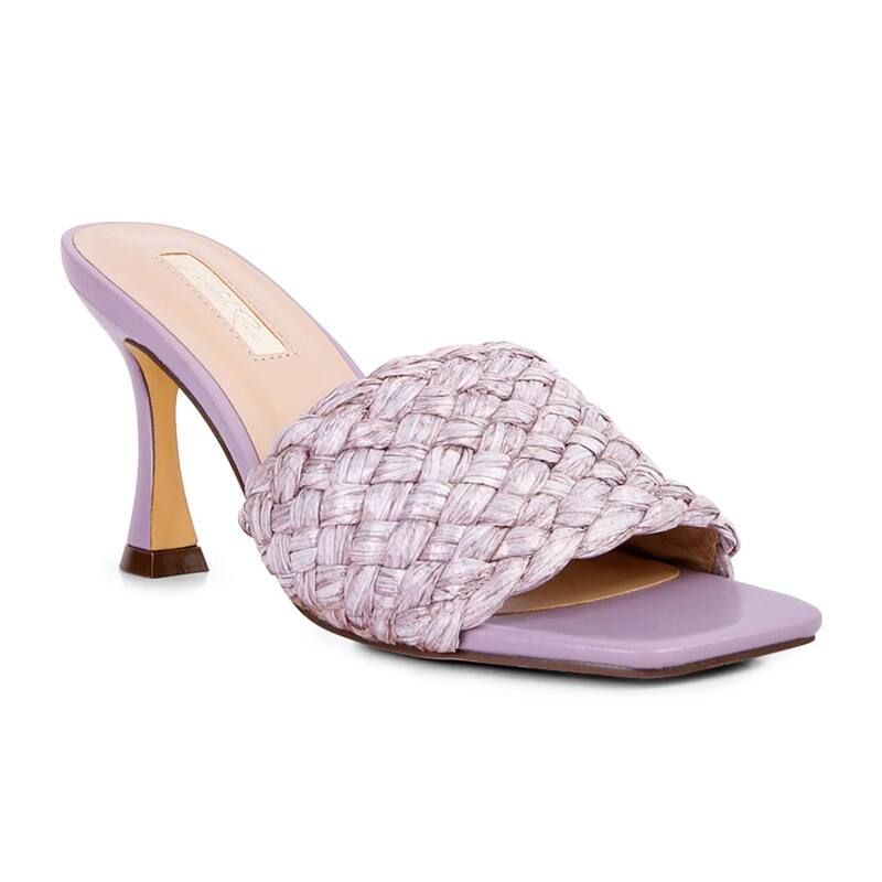ロンドンラグ レディース シューズ パンプス サンダル ヒール London Rag NY Tour Womens Heeled Slide Sandals Purple パープル