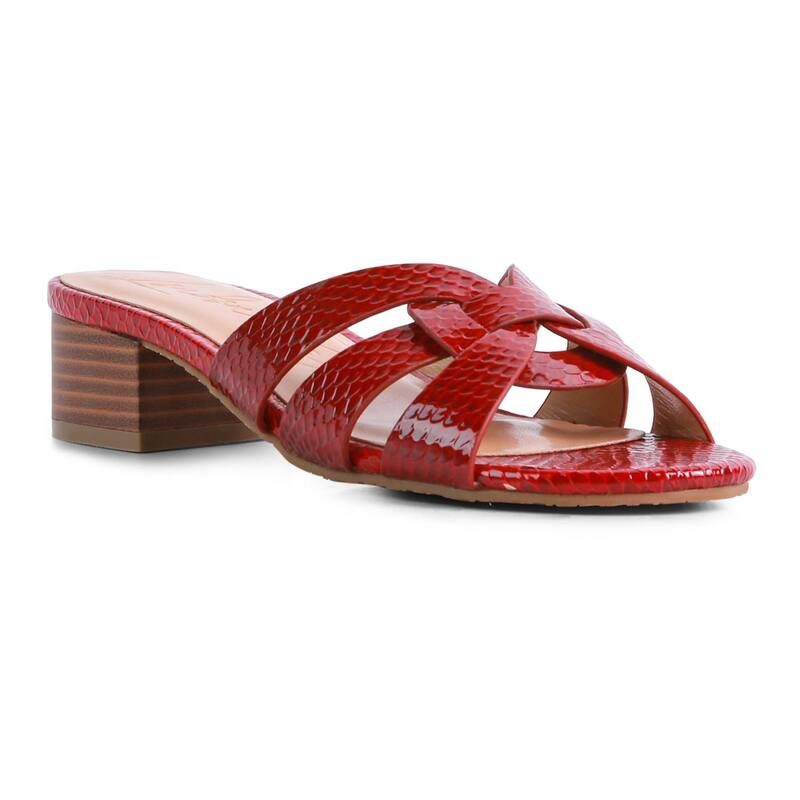 ロンドンラグ レディース シューズ パンプス サンダル ヒール London Rag Sonnet Womens Heeled Slide Sandals Burgundy バーガンディ