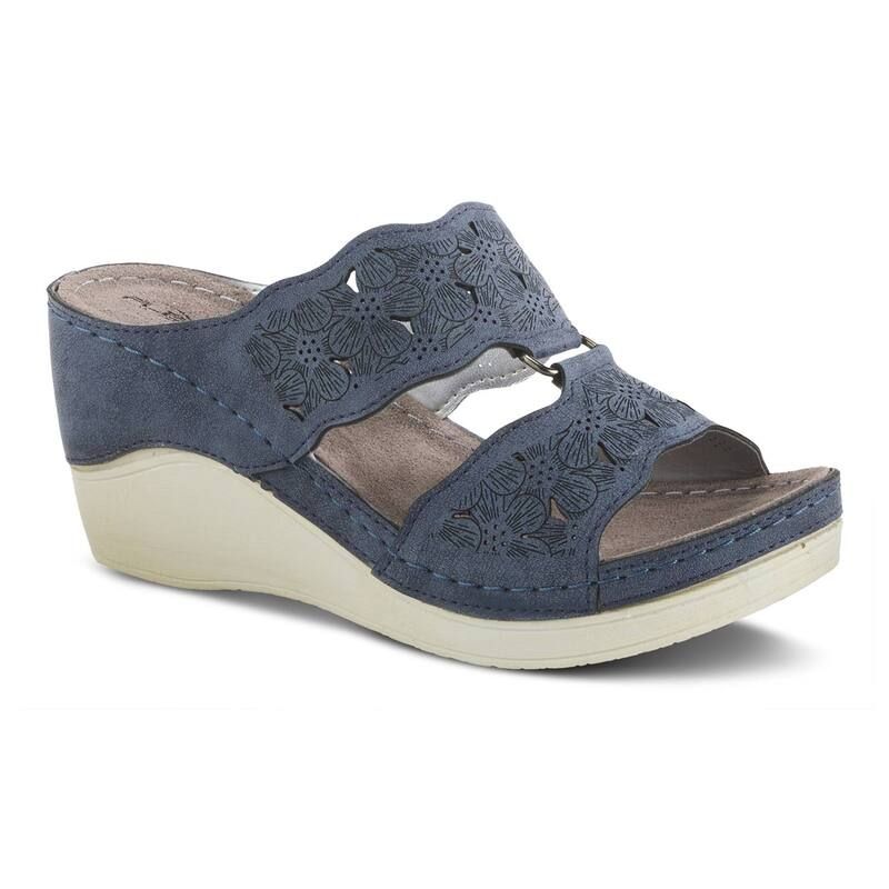 フレクサス レディース シューズ サンダル Flexus by Spring Step Dreiser Womens Wedge Sandals Navy ネイビー