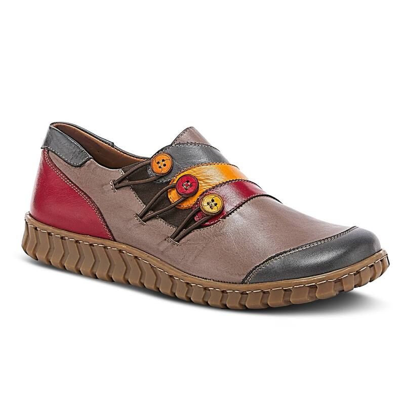 スプリングステップ レディース シューズ サンダル レザー Spring Step Neeta Womens Leather SlipOn Shoes Gray Multi グレー