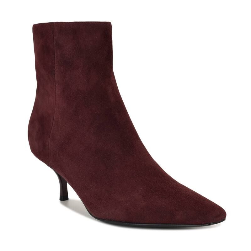 ナインウェスト レディース シューズ ブーツ・レインブーツ スエード アンクル ヒール Nine West Hermena Womensuede Ankle Boots with Block Heel Dark Red Suede レッド