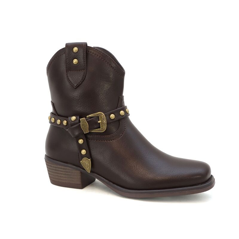 ヨキ レディース シューズ ブーツ・レインブーツ アンクル Yoki Krizel06 Womens Ankle Buckle Booties Brown ブラウン