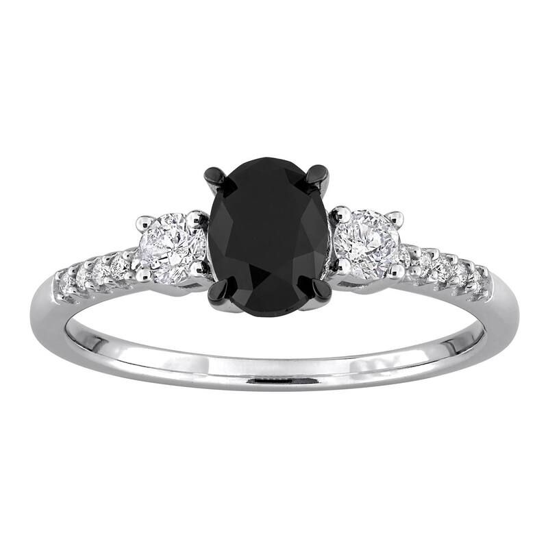 ステラ グレース レディース アクセサリー リング Stella Grace 14k White Gold 15 CaratW Black Diamond White Diamond Engagement Ring 14k White Gold ホワイト