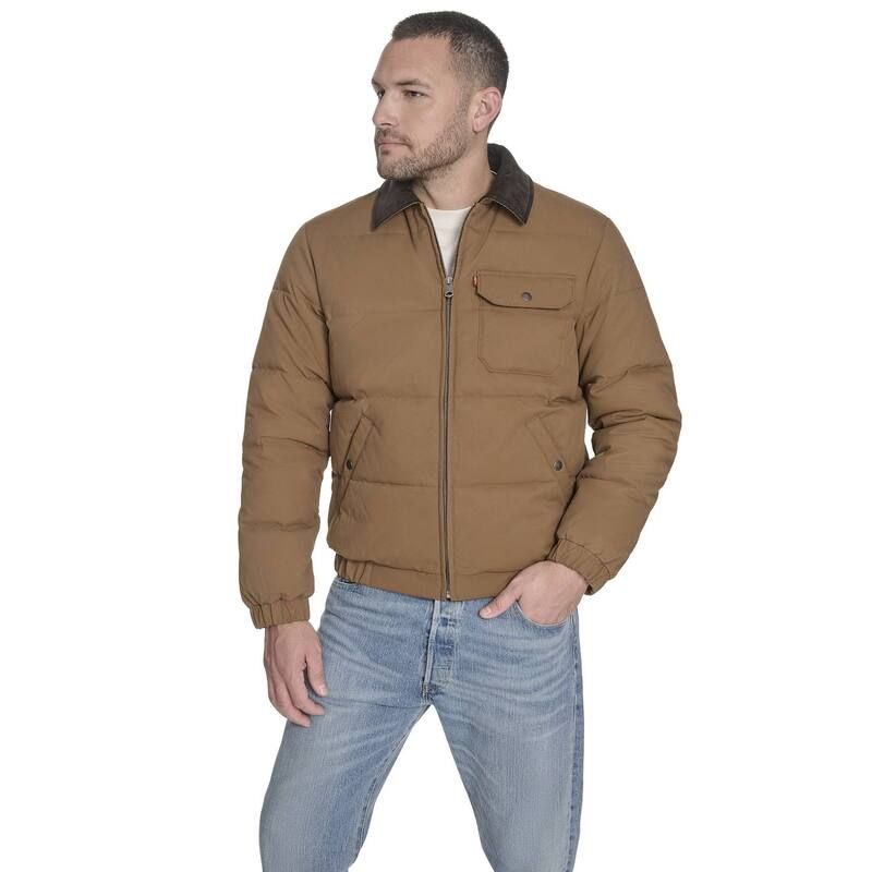 リーバイス メンズ アウター ジャケット・ブルゾン キルティング Mens Levis Arctic Quiltedepot Jacket Brown ブラウン