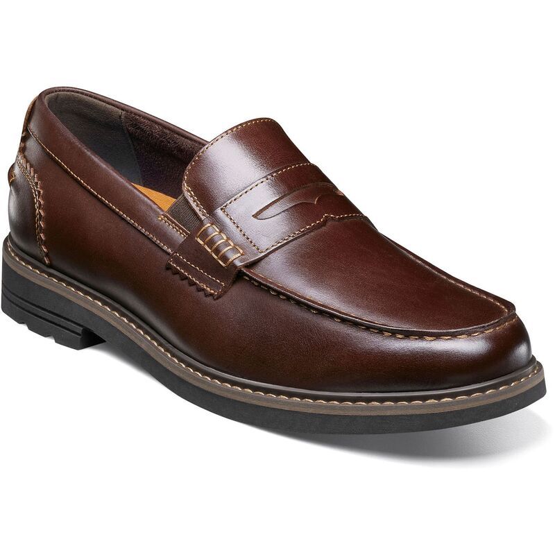 ノンブッシュ メンズ シューズ スリッポン・ローファー Nunn Bush Odin II Mens Moc Toe Penny Loafers Burgundy バーガンディ