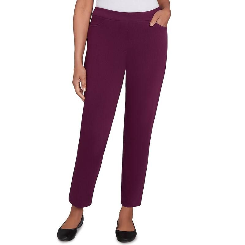 アルフレッド ダナー レディース ボトムス カジュアルパンツ プチ Petite Alfredunner Fitted Twill Medium Length Pants Plum プラム 8,736円