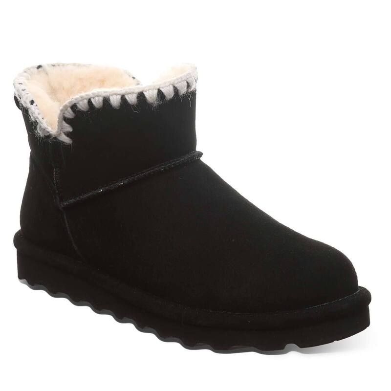 ベアパウ レディース シューズ ブーツ・レインブーツ アンクル Bearpaw Yvonne Womens Crochetrim Ankle Boots Black ブラック
