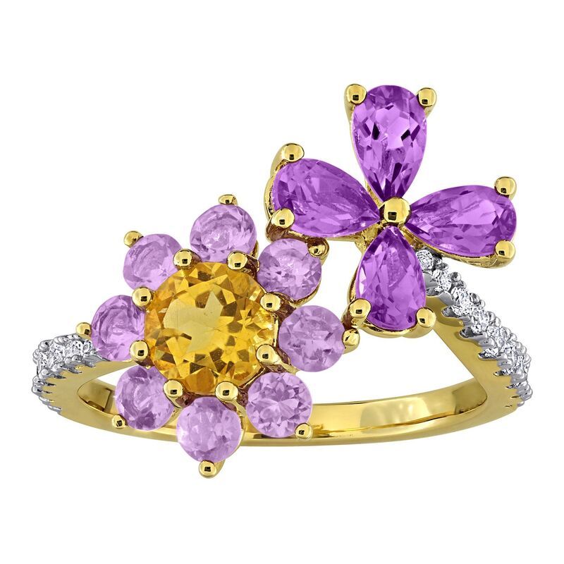 ステラ グレース レディース アクセサリー リング Stella Grace GoldTone MultiGemstone Flower Fashion Ringold Tone ゴールド