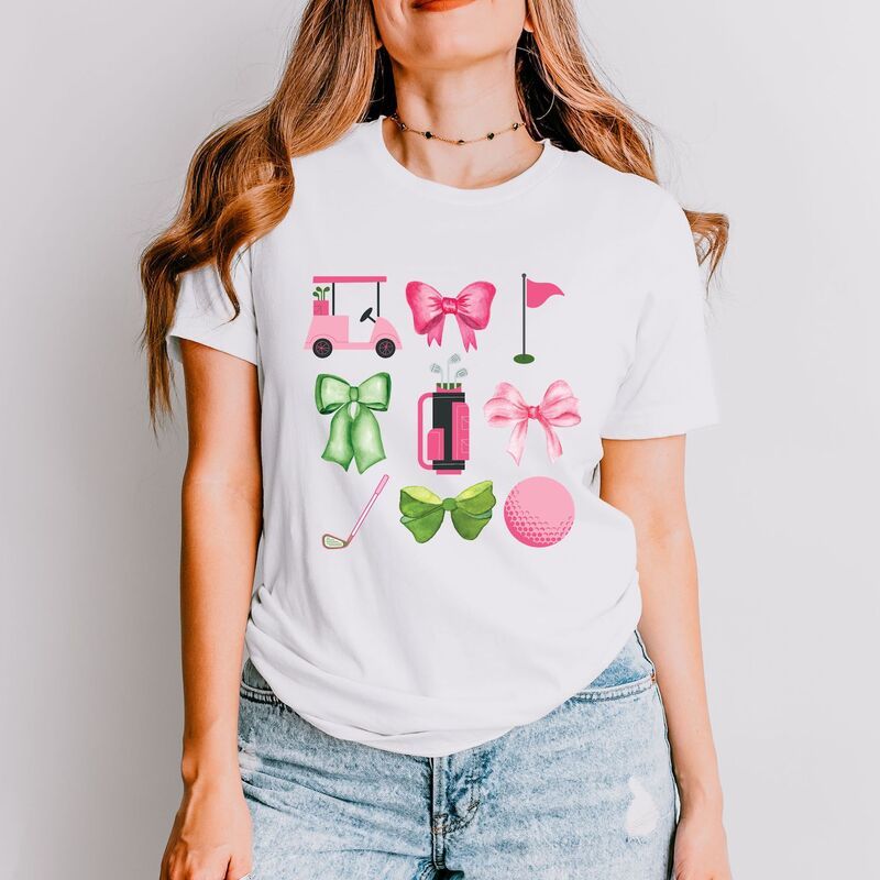 Simply Sage Market レディース トップス Tシャツ Simply Sage Market Golf Icons Coquette Short Sleeve Tee White ホワイト