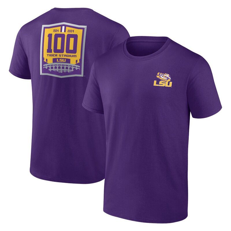 アンブランデッド メンズ トップス Tシャツ Unbranded Mens Purple LSU Tigers 100 Years in Tiger Stadium Core TShirt Lsu Purple パープル