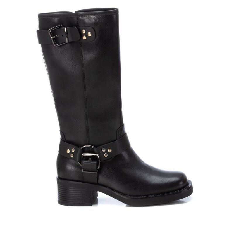 キシタイ レディース シューズ ブーツ・レインブーツ Womens Biker Boots By XTI 142997 Black ブラック
