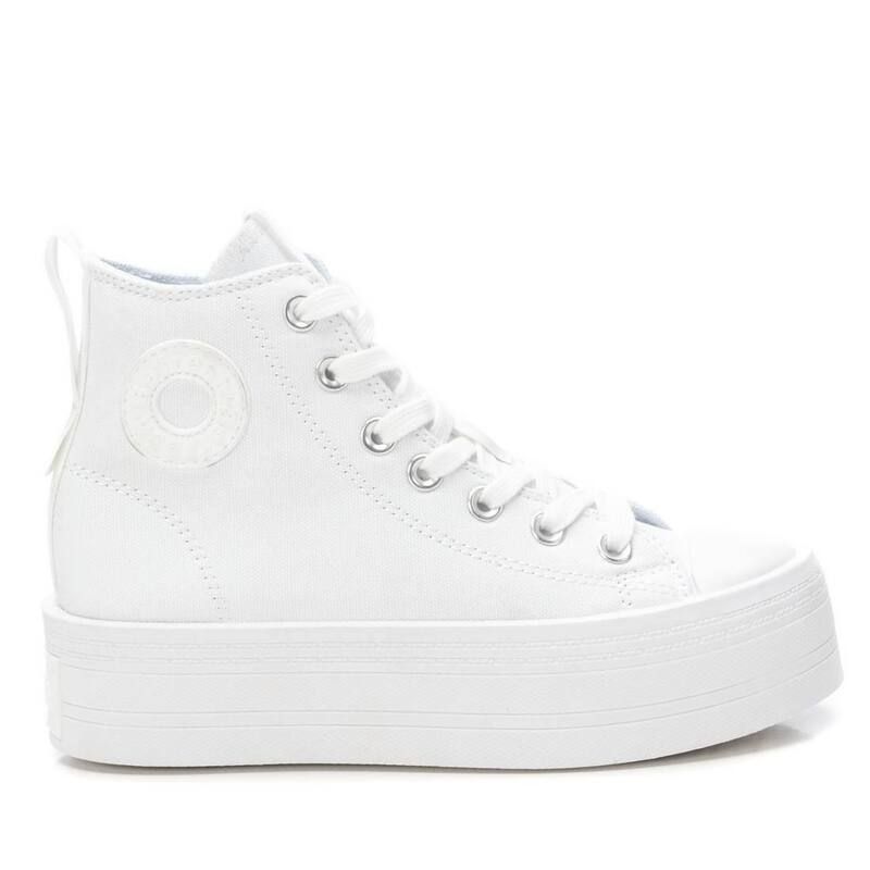 リフレッシュ レディース シューズ スニーカー Womens High Top Canvasneakers Refresh By Xti White ホワイト
