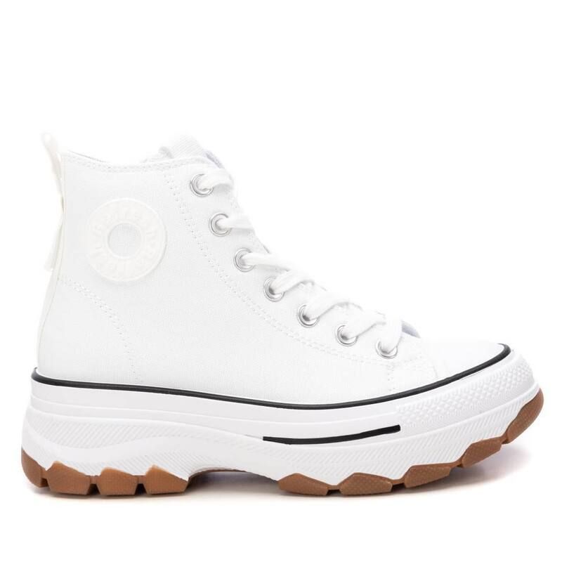 リフレッシュ レディース シューズ スニーカー Refresh Womens Casual Canvas High Top Sneakers By XTI White ホワイト