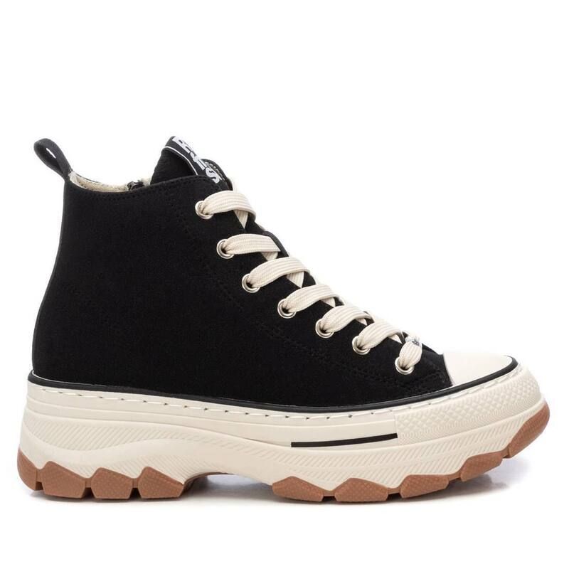 リフレッシュ レディース シューズ スニーカー Refresh Womens Casual High Top Sneakers By XTI Black ブラック