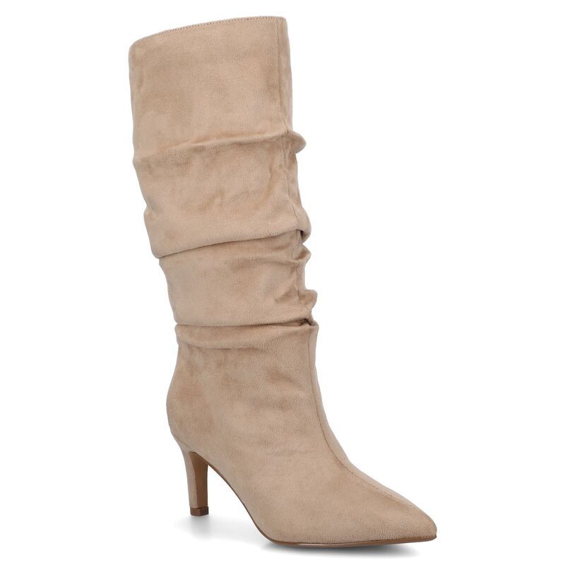 ジャーニー レディース シューズ ブーツ・レインブーツ ヒール Journee Sonnet Womenstiletto Heel Slouchy KneeHigh Boots In Regular Wide Extra Wide Calf Taupe トープ