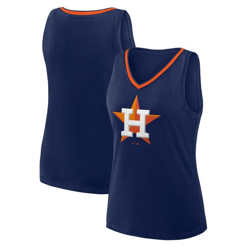 プロファイル レディース トップス Tシャツ Vネック プラスサイズ Profile Womens Navy Houston Astros Plusized Stellar Win VNeck Tank Top Ast Navy ネイビー