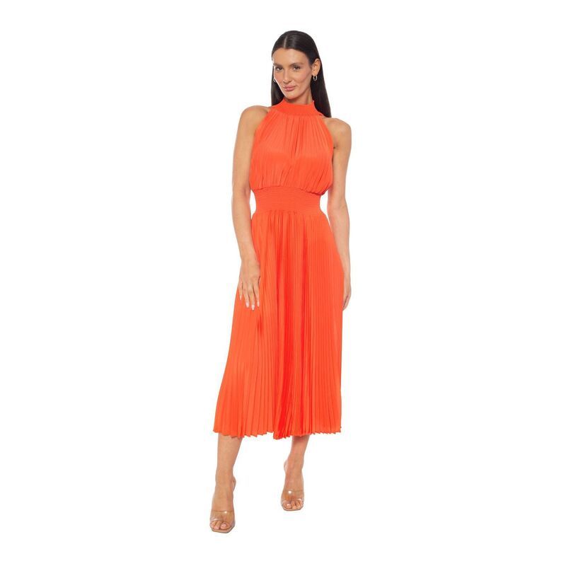 マリナ レディース トップス ワンピース プリーツ ノースリーブ Womens Marina Sleeveless Pleatedress Orange オレンジ