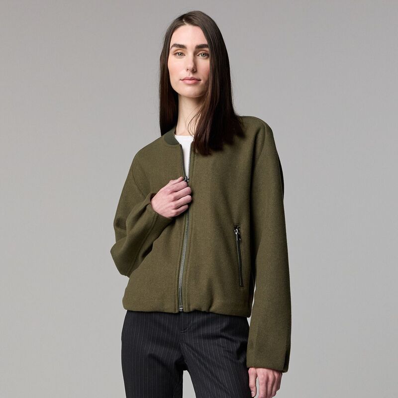 ヴェラウォン レディース アウター ジャケット・ブルゾン ニット Womensimply Vera Wang Structured Knit Bomber Jacket Midnight Army アーミー