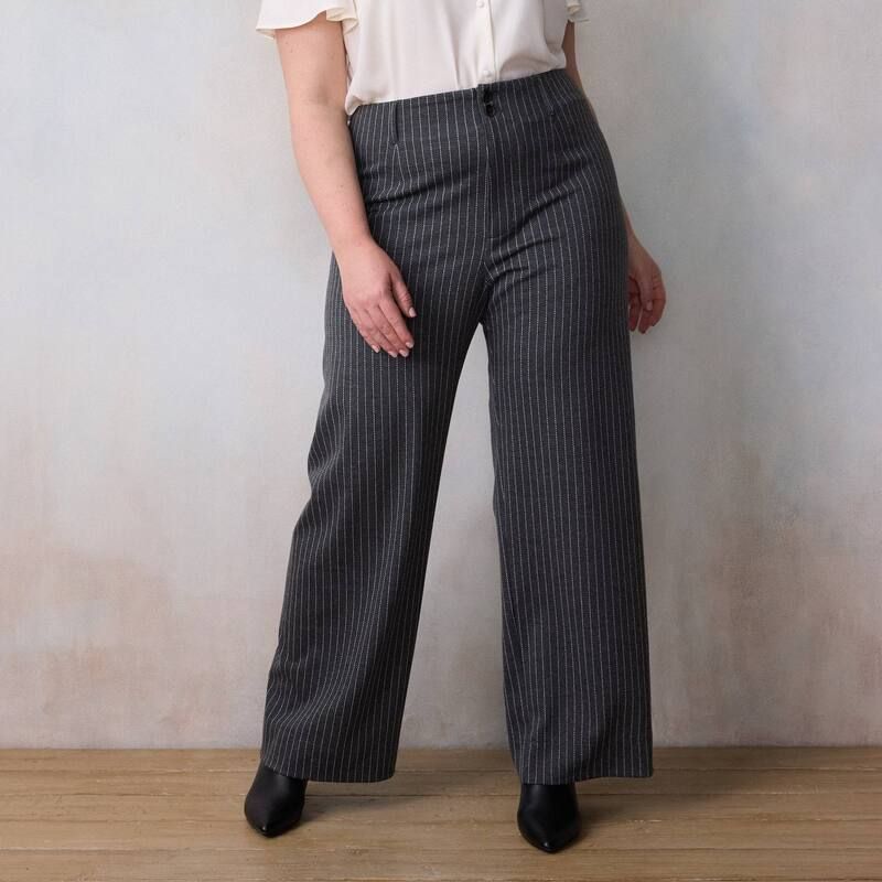 LC Lauren Conrad レディース ボトムス カジュアルパンツ ワイドレッグ プラスサイズ Plusize LC Lauren Conrad Wildflower Super High Rise Wide Leg Pants Heather Grey