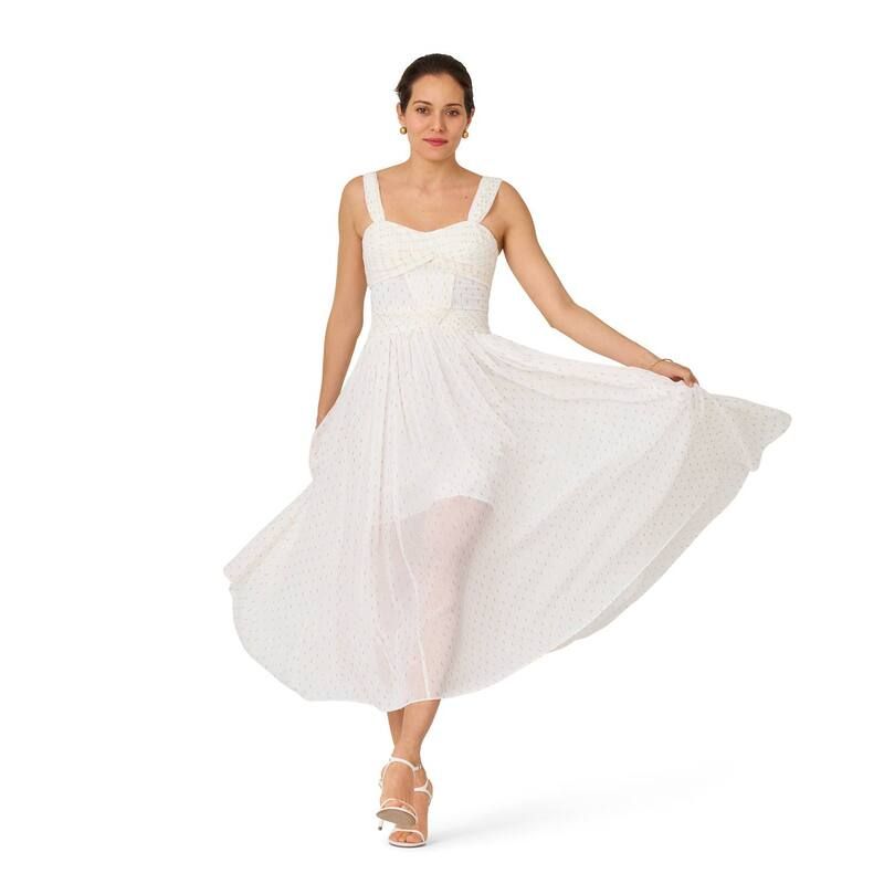 ジェイメンデル レディース トップス ワンピース プリーツ プリント ミディ Womens J Mendel Printwist Pleated Midi Dress Gold Clip Dot ゴールド