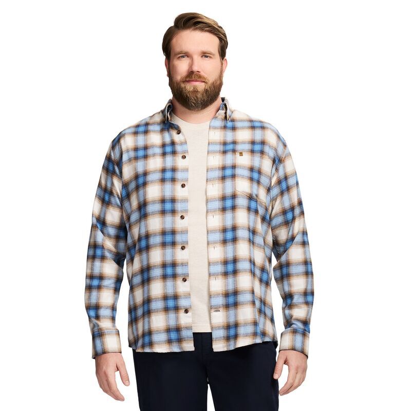 アイゾッド メンズ トップス Tシャツ トール ダウン Big Tall IZOD Stratton Flannelong Sleeve ButtonDown Shirtrue Navy ネイビー