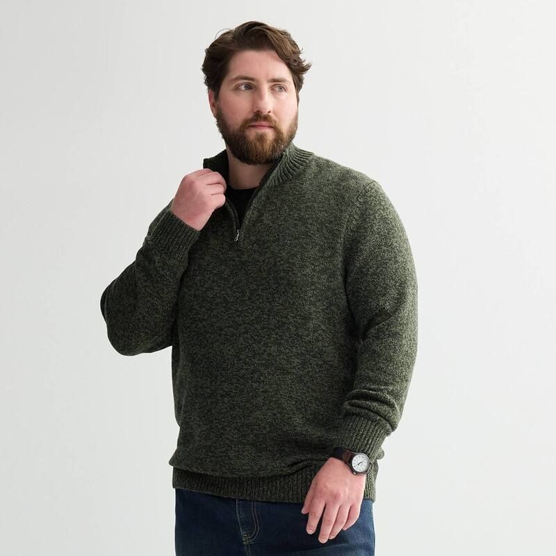 ソノマ メンズ アウター ニット・セーター トール Big Tall Sonoma Goods For Life QuarterZip Sweater Olive Marl マール