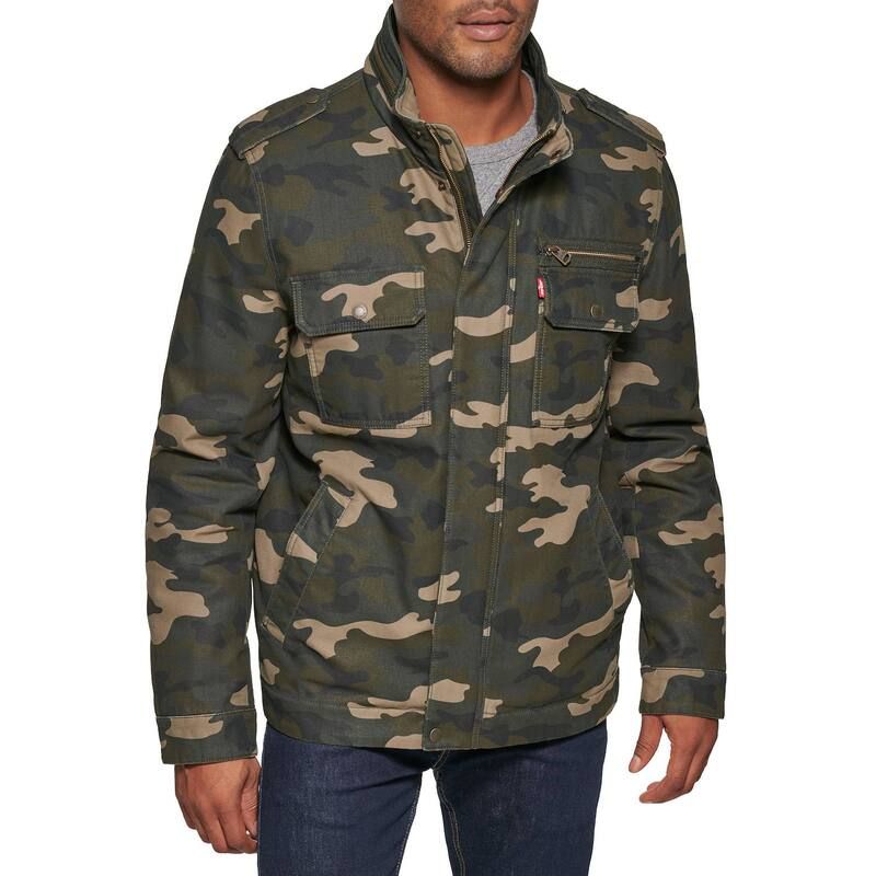 リーバイス メンズ アウター ジャケット・ブルゾン コットン Mens Levis Cotton Military Jacket Camo