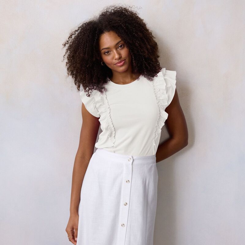 LC Lauren Conrad レディース トップス Tシャツ プチ Petite LC Lauren Conrad Mixed Media Tank Top Stone White ホワイト