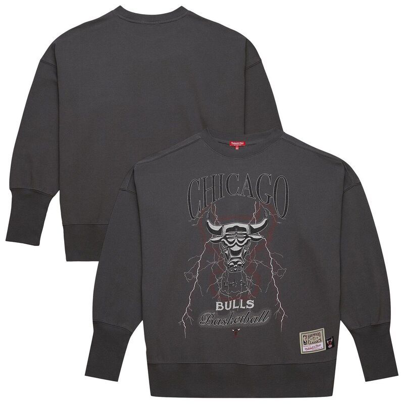 ミッチェルネス レディース トップス Tシャツ スウェット Womens Mitchell Ness Black Chicago Bulls Hardwood Classics Lightweight Pullover Sweatshirt Bul Black