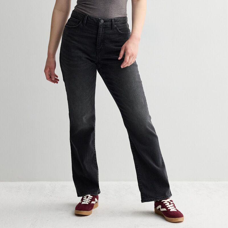 エスオー レディース ボトムス デニムパンツ ブーツカット ブーツ ジーンズ Juniors SO HighRise Curvy 90s Bootcut Jeans Washed Black ブラック
