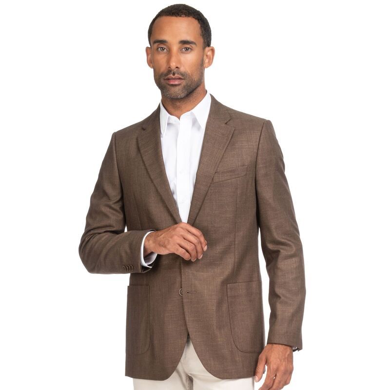 ナウティカ メンズ アウター ジャケット・ブルゾン コート Mens Nautica ModernFit Basket Weave Sport Coat Brown Structure Weave ブラウン