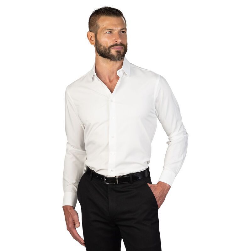 ナウティカ メンズ トップス Tシャツ Mens Nautica Wrinkle Free Performance SlimFit Dresshirt White Check Dobby ホワイト