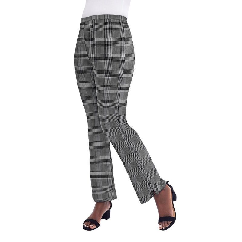 ジェシカロンドン レディース ボトムス カジュアルパンツ ストレート プラスサイズ コットン Jessica London Womens Plusizeveryday Stretch Cotton Straight Leg Black Ivory Glen P