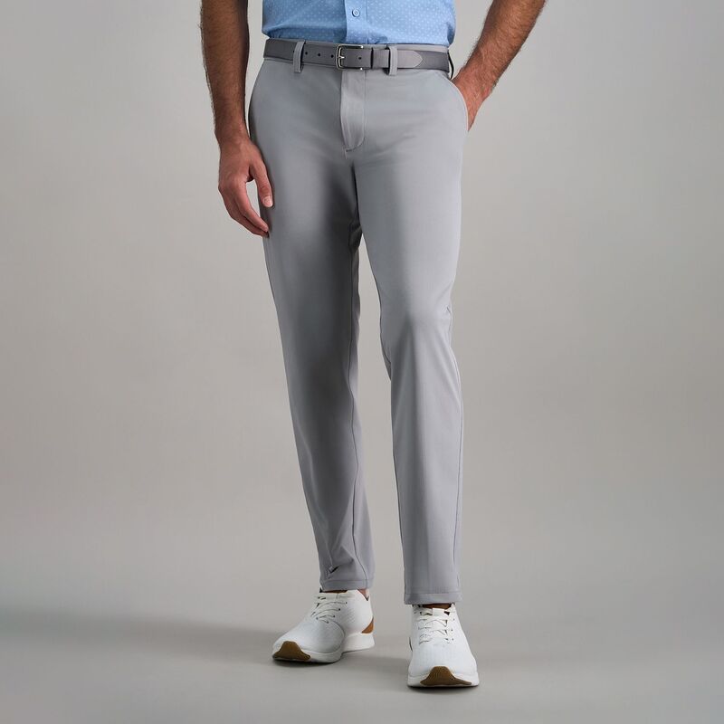 ハガー メンズ ボトムス カジュアルパンツ Mens Haggar Sportravel Performance Straight Fit Flat Front Pants Light Gray グレー