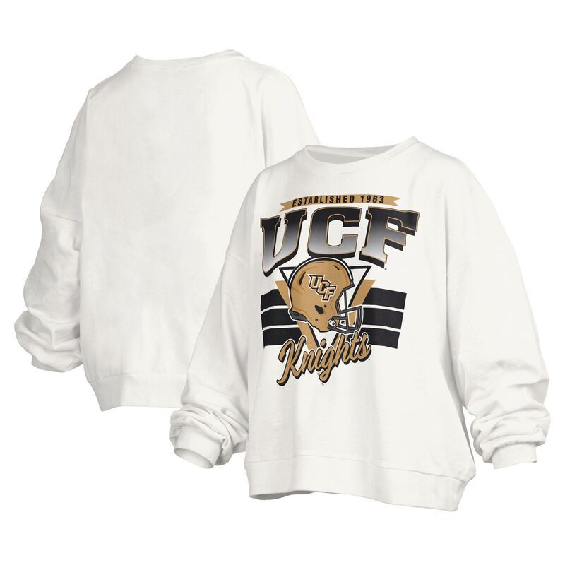 プレスボックス レディース トップス Tシャツ スウェット ロゴ Womens Pressbox White UCF Knights Janice Retro Logoversized Pullover Sweatshirt Ucf White ホワイト