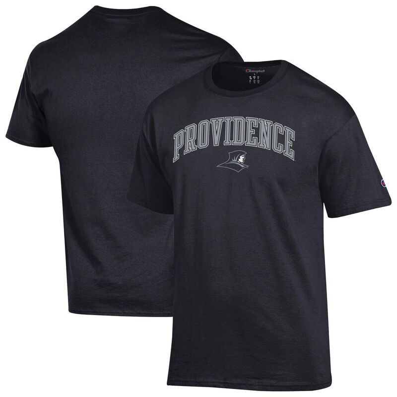 チャンピオン メンズ トップス Tシャツ ロゴ MensChampion Black Providence Friars Arched Logo TShirt Prv Black ブラック