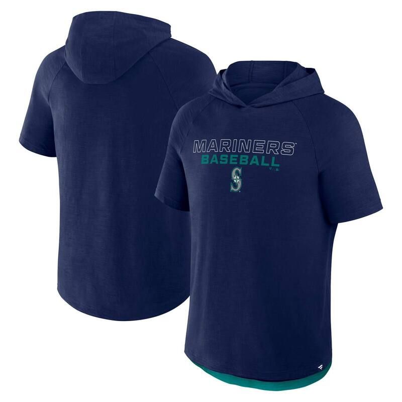 ファナティクス メンズ トップス Tシャツ パーカー Mens Fanatics Navy Seattle Mariners Clubhouse Optimal Play Raglan Short Sleeve Pullover Hoodie Mns Navy