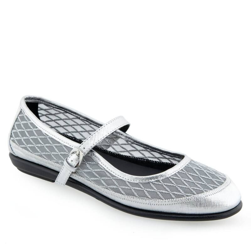 エアロソールズ レディース シューズ サンダル Aerosoles Baylee Womens Mary Jane Flatsilver Mesh シルバー