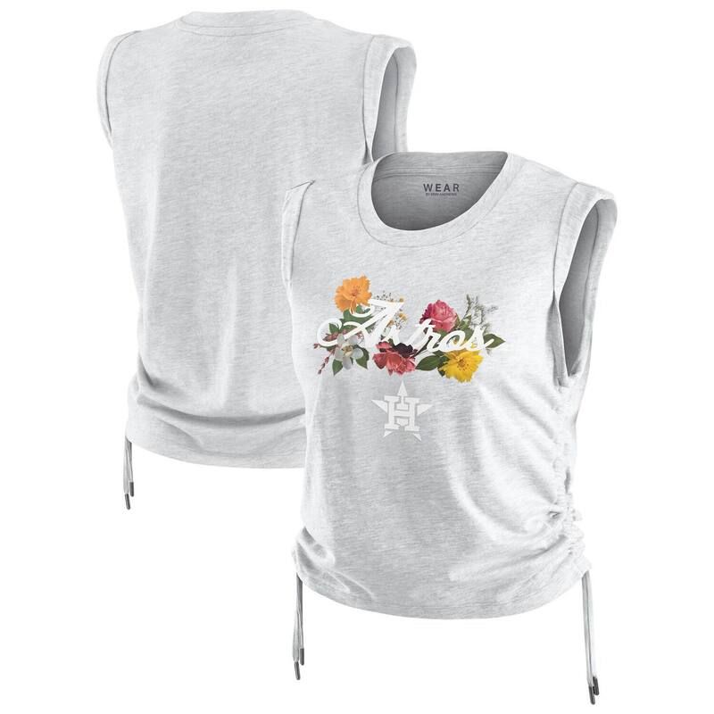 ウェア バイ エリン アンドルーズ レディース トップス Tシャツ Womens WEAR by Erin Andrews Heather Gray Houston Astros Cinched Tank Top Ast Grey グレー