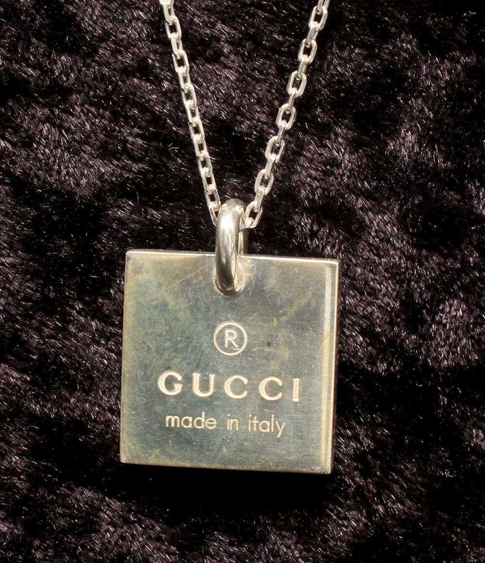 グッチ ネックレス SV925 ロゴ スクエアプレート レディース GUCCI 10,198円
