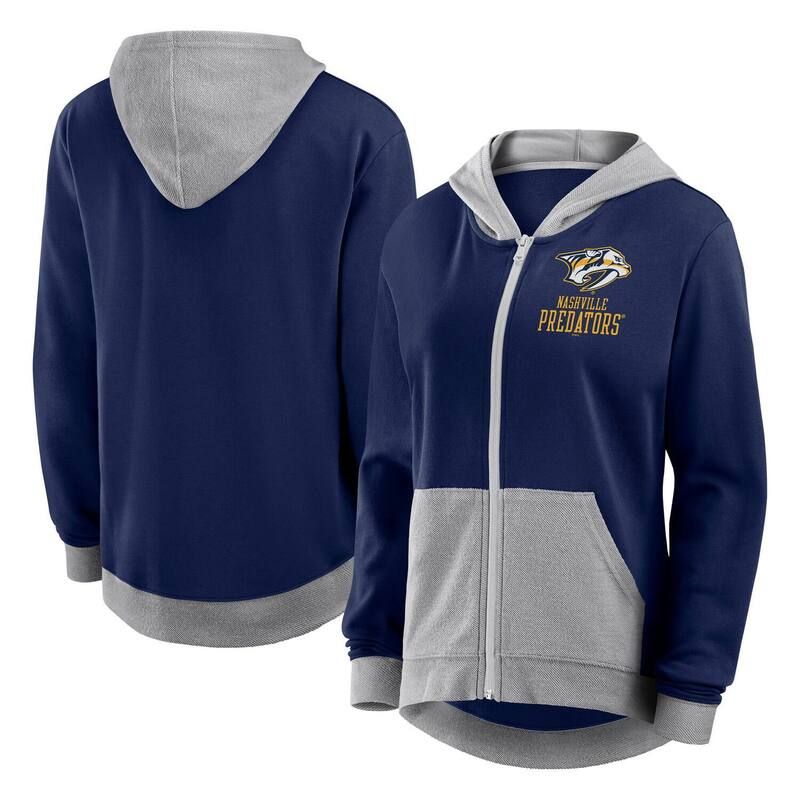アンブランデッド レディース トップス Tシャツ パイル パーカー Unbranded Womens Navy Nashville Predators Hit French Terry FullZip Hoodie Pdt Navy ネイビー
