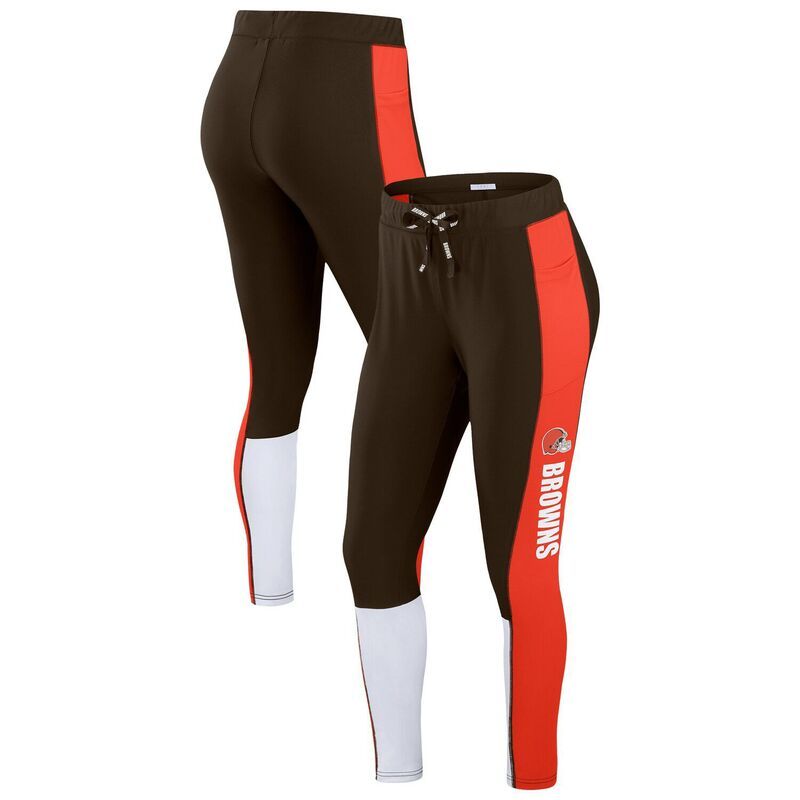 ウェア バイ エリン アンドルーズ レディース ボトムス カジュアルパンツ レギンス Womens WEAR by Erin Andrews BrownOrange Cleveland Browns ColorBlock Leggings Brn Brown