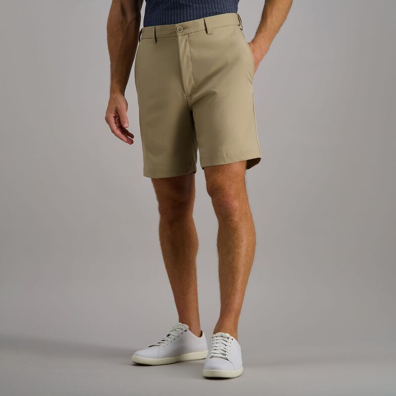 ハガー メンズ ボトムス ハーフパンツ・ショーツ ショートパンツ Mens Haggar Cool 18 Pro 7Inch Performance Flex Straight Fit Shorts Khaki カーキ
