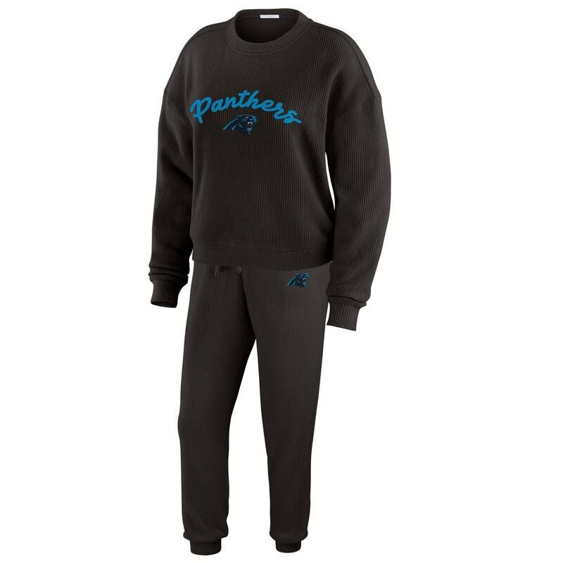 ウェア バイ エリン アンドルーズ レディース アンダーウェア ナイトウェア パンツ Tシャツ ニット Womens WEAR by Erin Andrews Cream Carolina Panthers Knitted TriBlend Long Slee