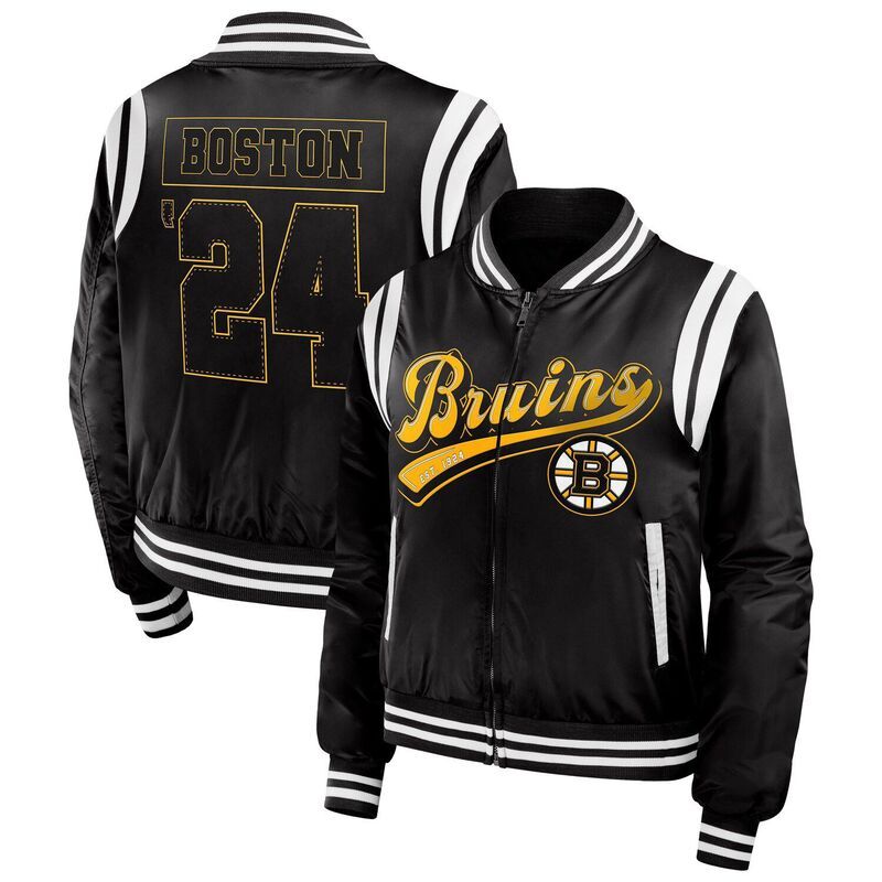 ウェア バイ エリン アンドルーズ レディース アウター ジャケット・ブルゾン Womens WEAR by Erin Andrews Black Boston Bruins Baller FullZip Bomber Jacket Bsblack ブラック 26,850円