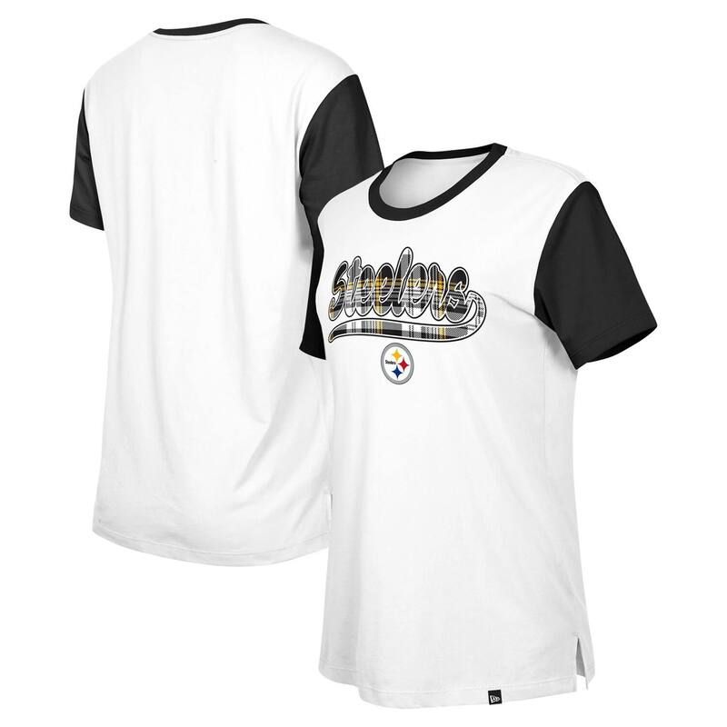 ニューエラ レディース トップス Tシャツ ダウン Womens New Era WhiteBlack Pittsburgh Steelers 3rdown TShirt Stl White ホワイト